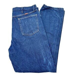 Rustler Men's 38x32 Classic Denim Blue Jeans